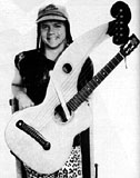 Michael w/ Dyer harp guitar (autoharp pickup) circa '86